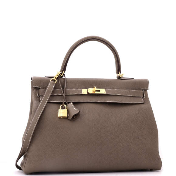 Hermes Kelly 35 Grey Togo with Gold Hardware - Picture 3 of 8
